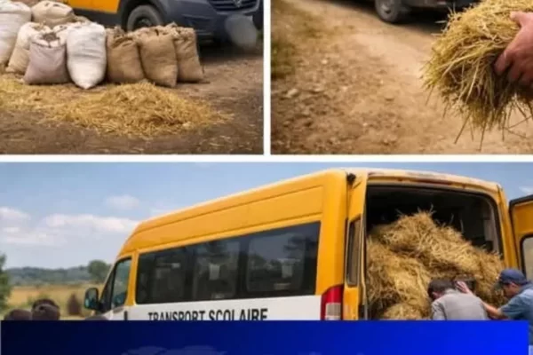 استغلال سيارة النقل المدرسي لنقل علف الماشية يثير غضب جمعويين